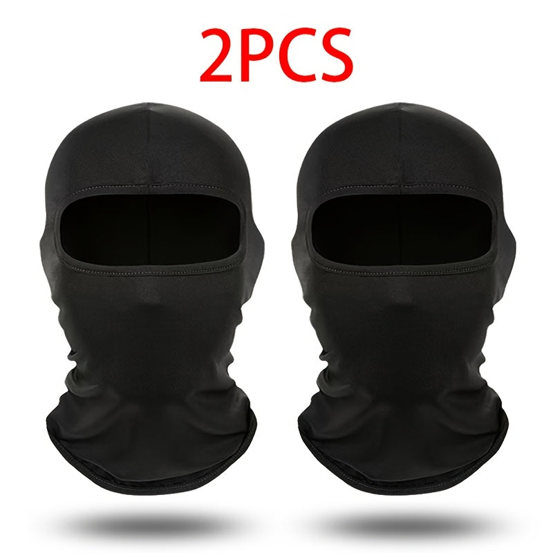 Balaclava Face Mask 2 Pcs Breathable 4 Way Stretch Black