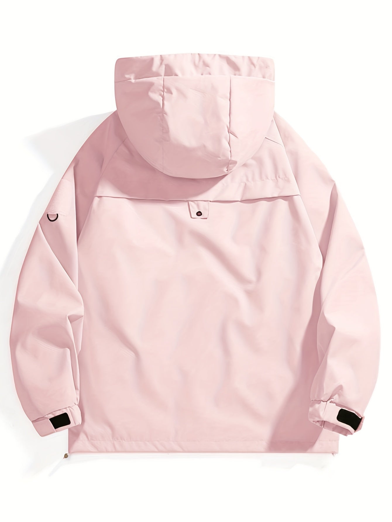 Mens Windbreaker Jacket Hooded With Zippered Pockets