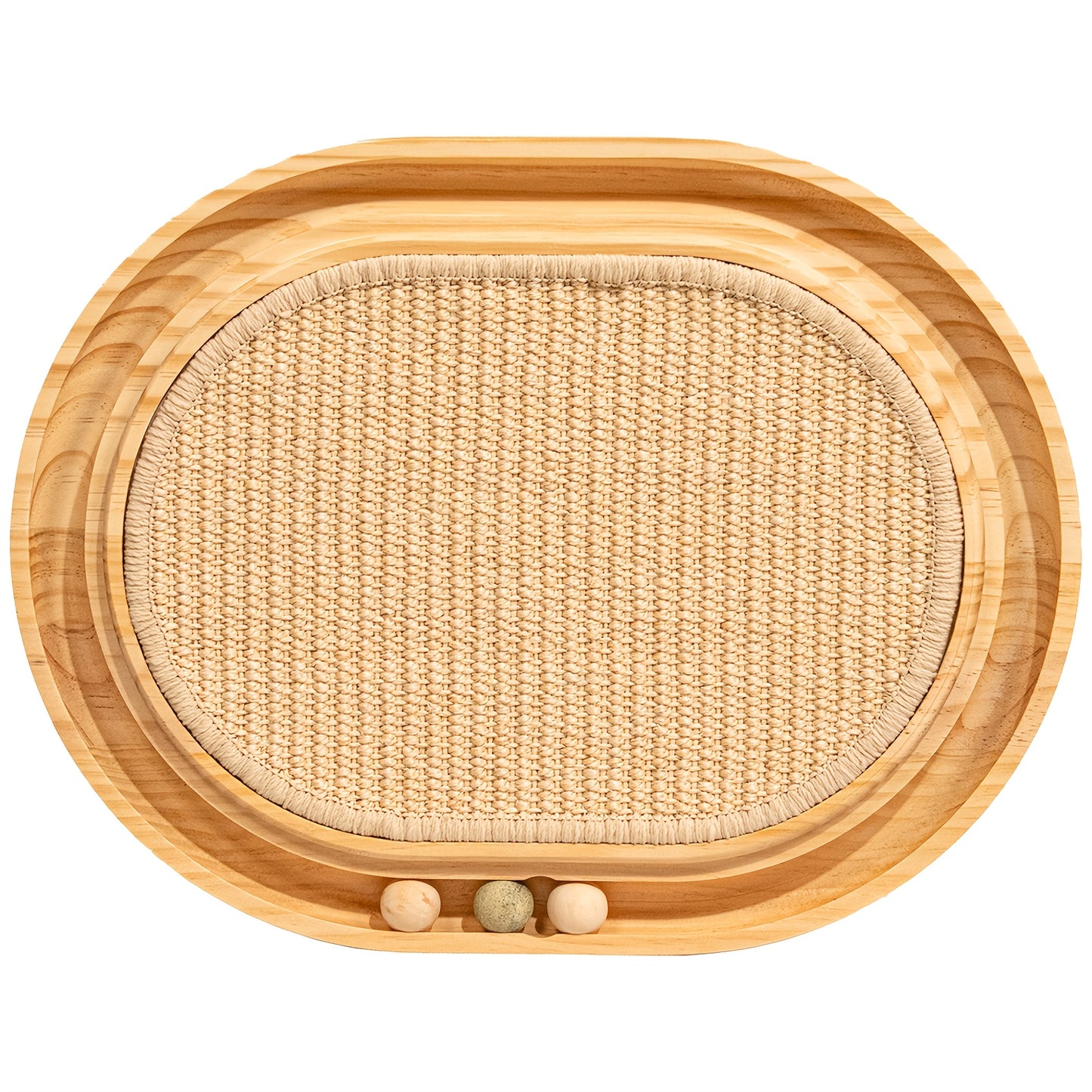 Sisal Cat Scratcher Toy With Ball Track For Indoor Cats