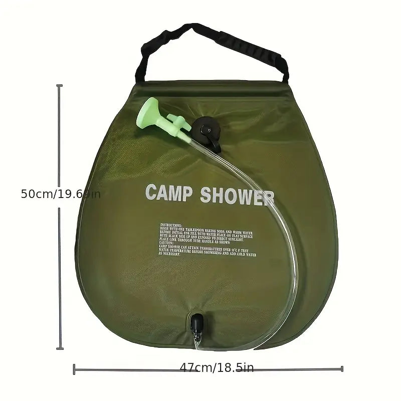 Portable 5 Gallon Camping Shower Bag With Detachable Hose