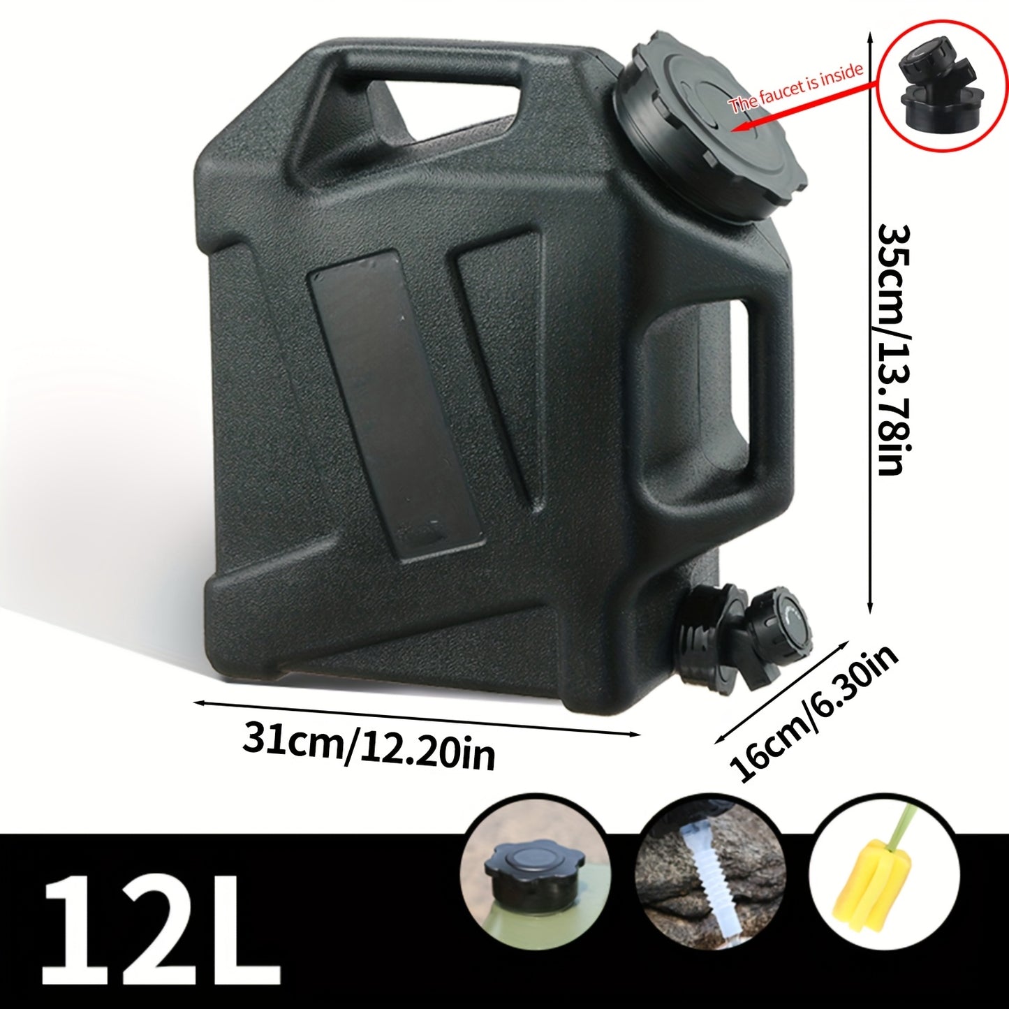 Military Green Portable Water Tank Leakproof Faucet 11L