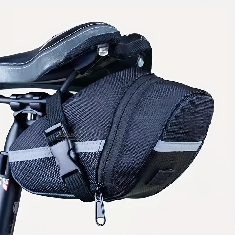 Bicycle Saddle Bag With Adjustable Strap Oxford Fabric