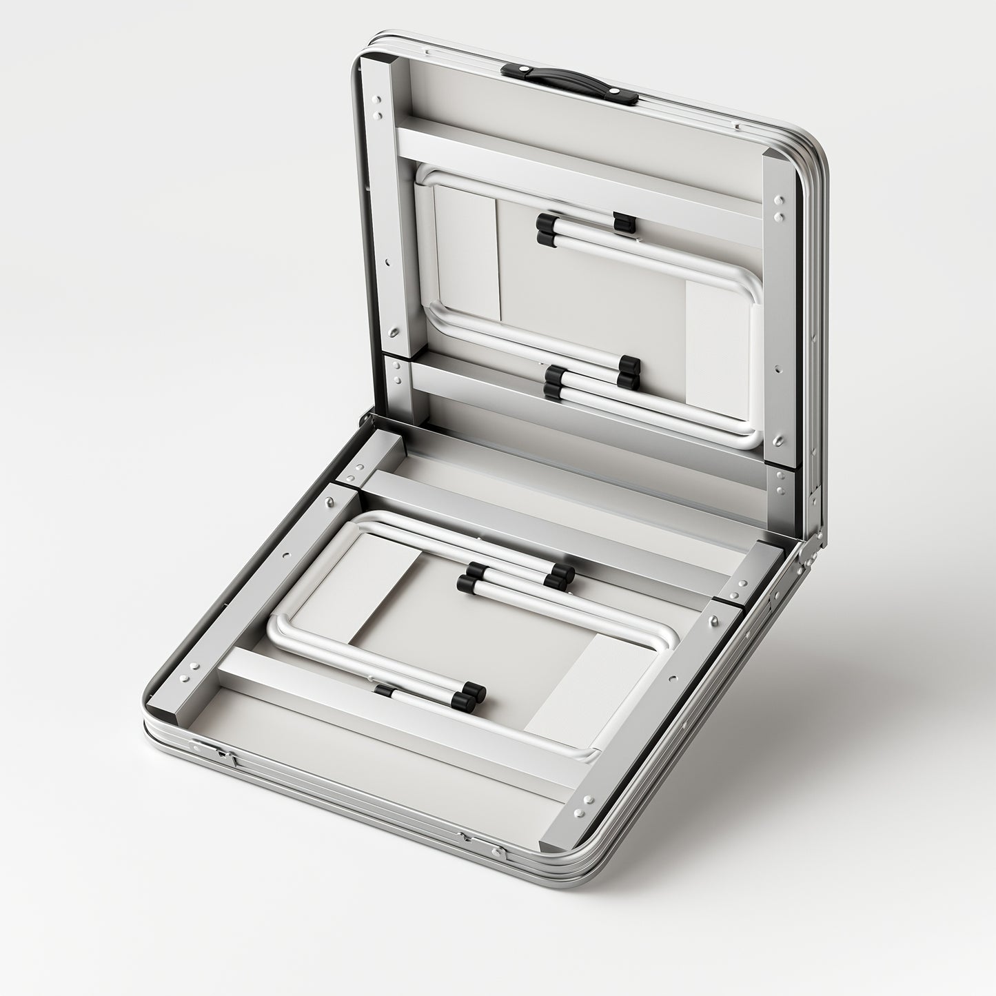 Foldable Portable Banquet Table Aluminum All Occasion Indoor Outdoor Adjustable Height Compact Folding Design