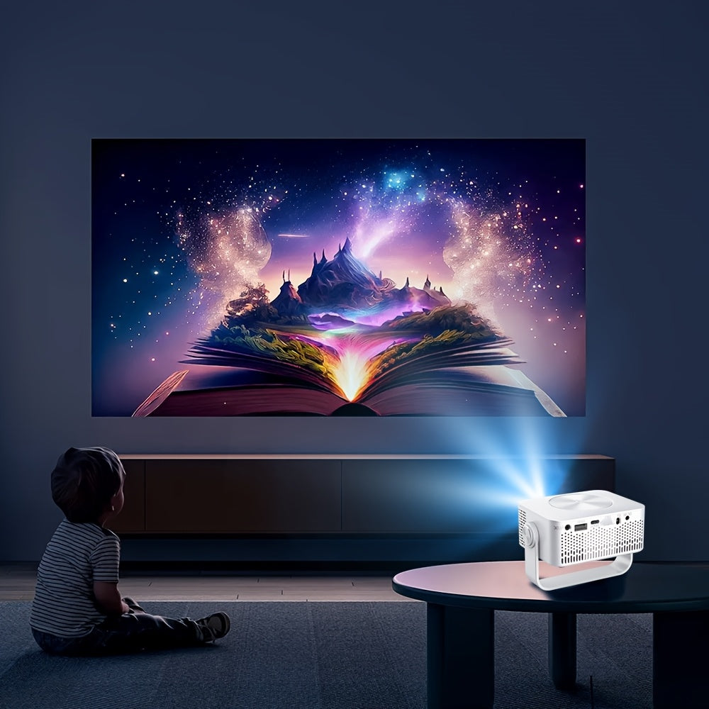 Portable 1080P WiFi 6 Projector For Home Theater And Gaming