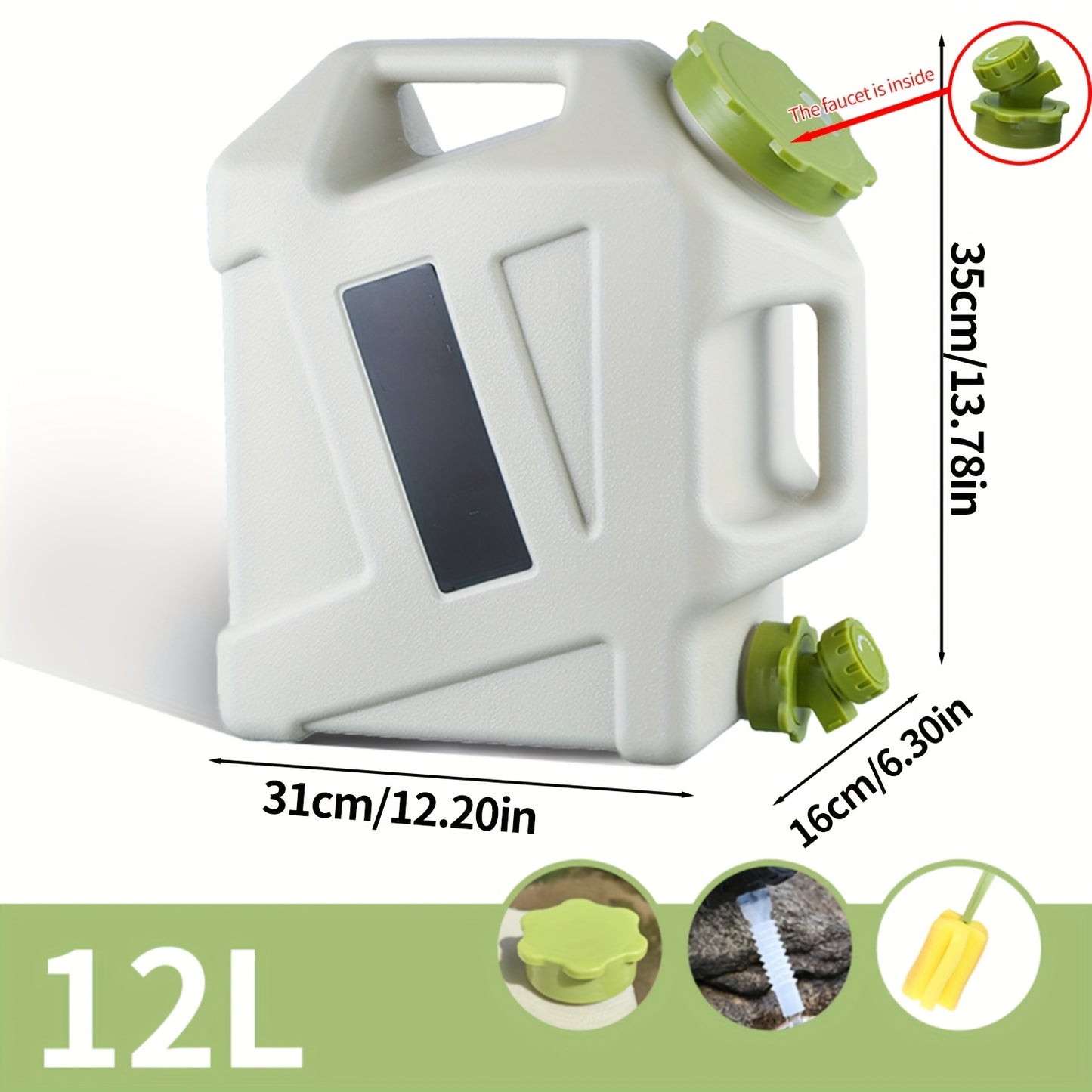 Military Green Portable Water Tank Leakproof Faucet 11L