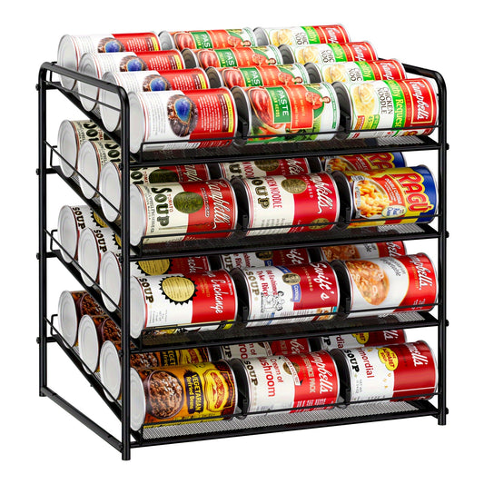 Large Capacity Metal Wire Can Holder With Adjustable Dividers For Pantry And Kitchen Cabinets Holds 84 Cans