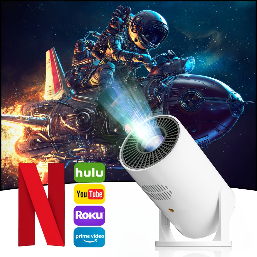 Portable 1080P Smart Projector With Built In Speaker Netflix