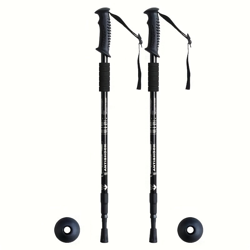 Two Pack Adjustable Aluminum Hiking Poles With Comfort Grips