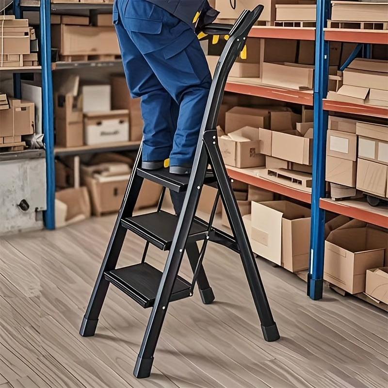 Foldable Ladder Multifunctional Thickened Indoor Staircase 3 Level 4 Level Metal And Plastic Portable Step Ladder