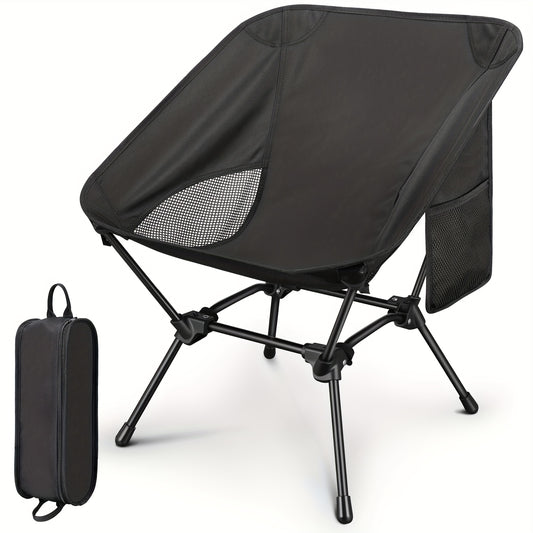 CVLIFE Camping Chair Portable Folding Backpacking Chair For Outdoor Hunting Fishing Hiking Black